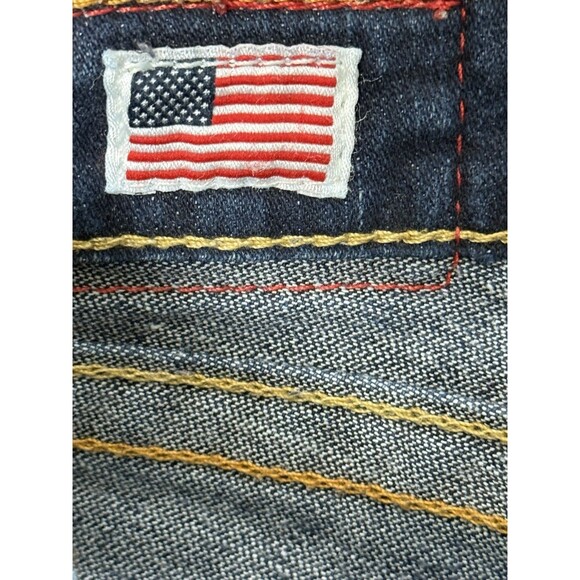 True Religion Billy Jeans 26 Straight Y2K Thick Stitch Low Rise USA Made Western - Picture 7 of 7